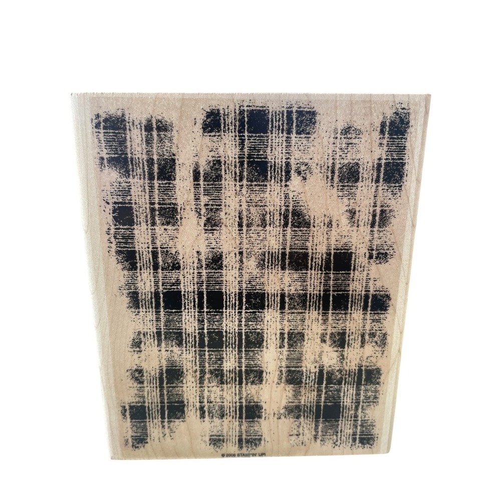 Stampin'β Up! "Flannel Plaid" Wood Mounted Rubber Stamp Background